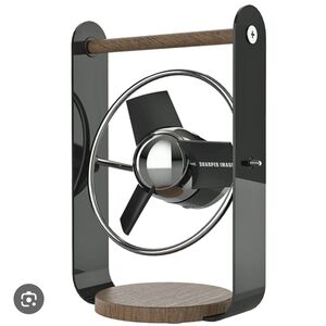 Sharper Image Black and Silver Desktop Fan